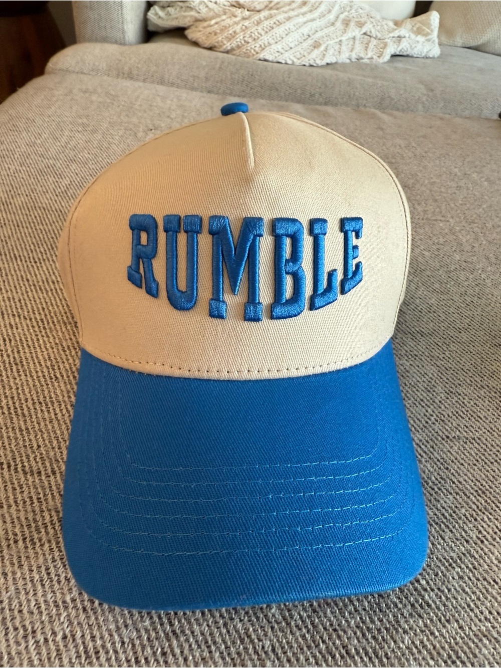 Women’s Rumble Two-Tone Baseball Cap - Cream and Blue